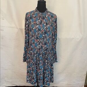 Boden Multicolor Floral Print Dress